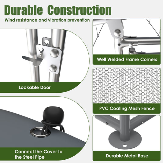 Hühnerstall Metall - Wasserdicht & UV-beständig mit Oxford-Stoff - Alles für deine Haustiere