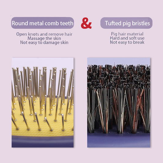 Haustier-Doppelkamm mit Luftkissen - Massagebürste für Hunde & Katzen - Alles für deine Haustiere