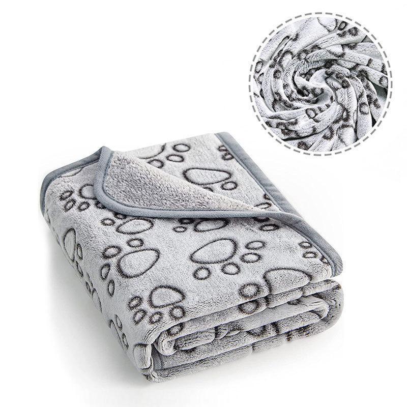 Pet Blanket Warm Cut Flower Footprint Cover Blanket Cat Dog Mat Fleece Embossed Pet Blanket - Alles für deine Haustiere