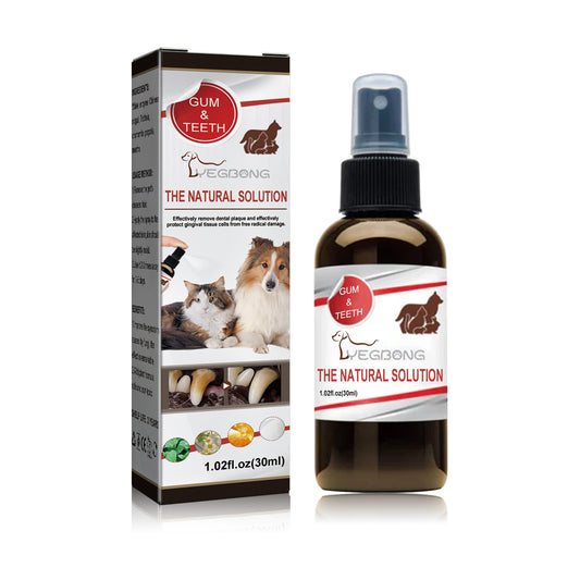 Pet Tooth Cleaning Spray, Cats And Dogs Removal Tartar Stains Bad Breath Oral Cleaning Spray - Alles für deine Haustiere