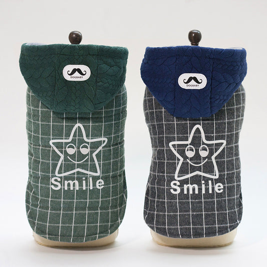 Hundejacke Baumwolle Stern - Zweibeiner-Mantel für kleine Hunde