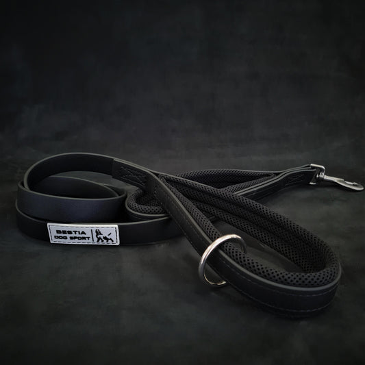 BESTIA DOG SPORT dual handle leash black - Alles für deine Haustiere