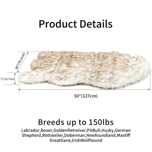 Luxus Hundebett Memory Foam - 13cm Dick mit Kunstfell Abnehmbar