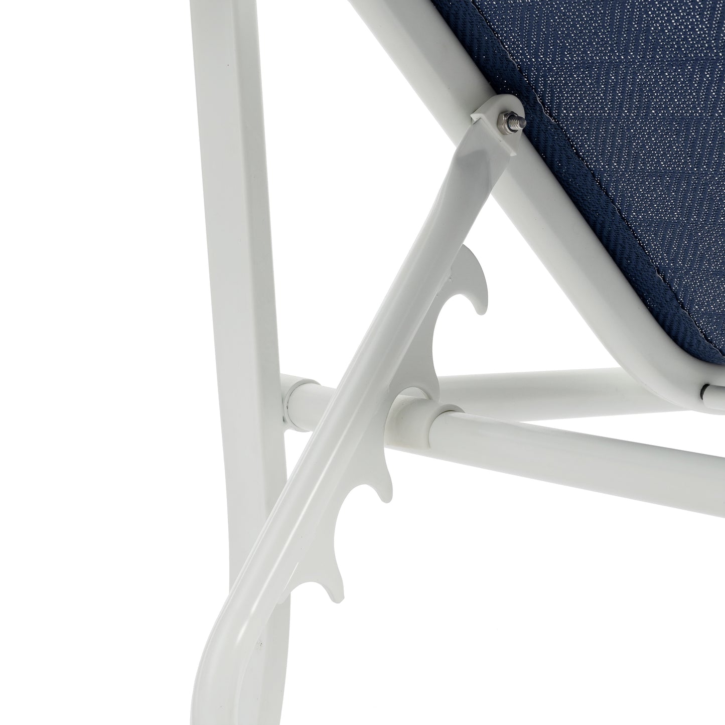 3-teiliges Terrassen-Loungesessel-Set, Outdoor-Loungesessel mit 5 verstellbaren Rückenlehnen, stabiler Stahlrahmen, weiß blau