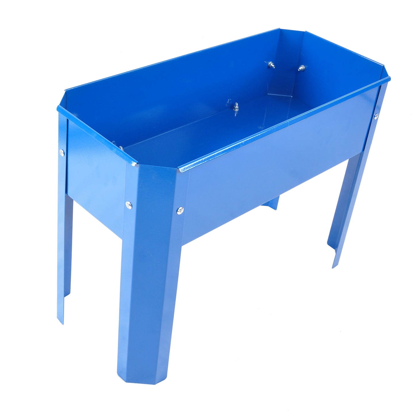 Erhöhtes Gartenbeet, erhöhter Blumentopfkasten aus Metall für den Außenbereich, geeignet für Hinterhof und Terrasse, große Blumentöpfe (Blau * 2)
