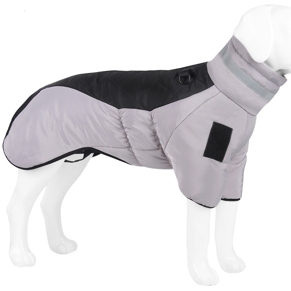 Pet Clothes Autumn And Winter Thickened Large Dog Clothes Reflective Warm Pet Cotton Padded Clothes Pet Clothes