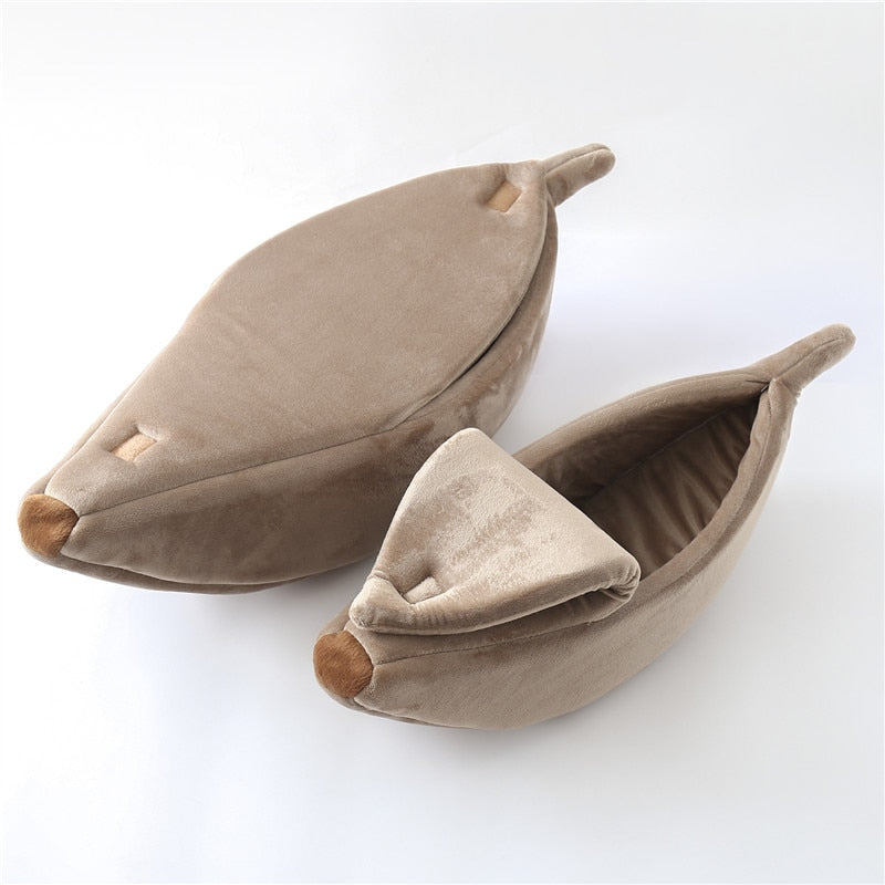 Funny Banana Cat Bed House Cute Cozy Cat Mat Beds Warm Durable Portable Pet Basket Kennel Dog Cushion Cat Supplies 4 Colors