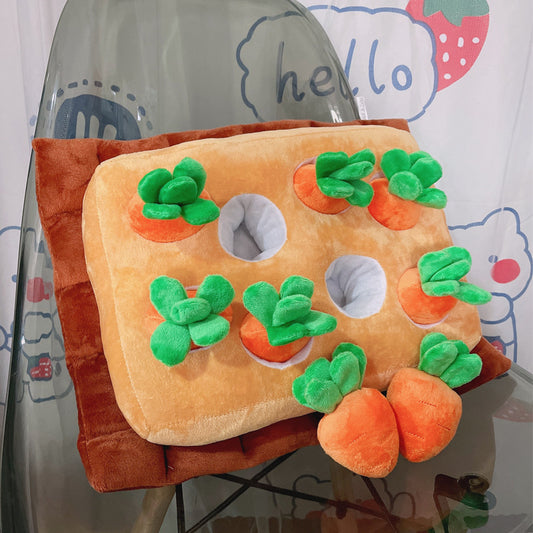 Hundespielzeug Plüsch Rettich - Interaktives Kauspielzeug für Hunde