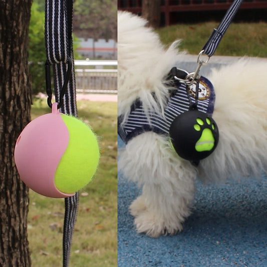 Pet tennis rack tennis set toy ball stand portable hands-free dog walking supplies training ball cover - Alles für deine Haustiere