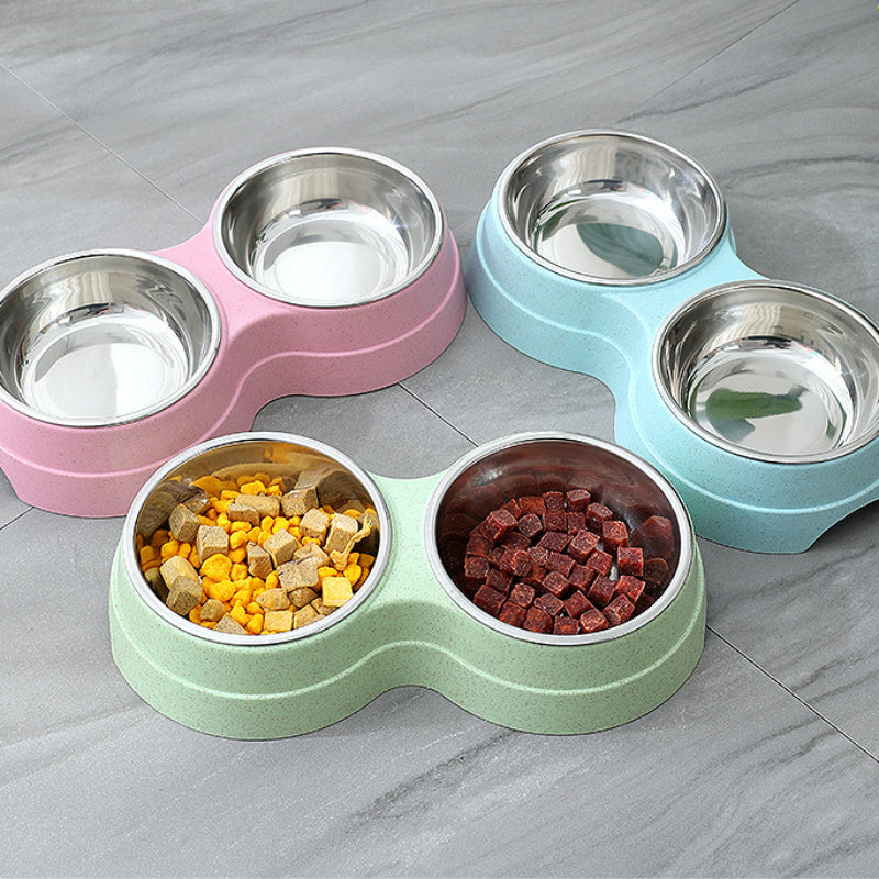 Double Pet Bowls – Edelstahl Futter und Wassernäpfe