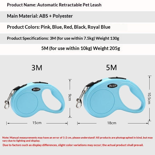 Hand Holding Rope One-click Brake For Walking The Dog Retractable Leash Hand Holding Rope - Alles für deine Haustiere