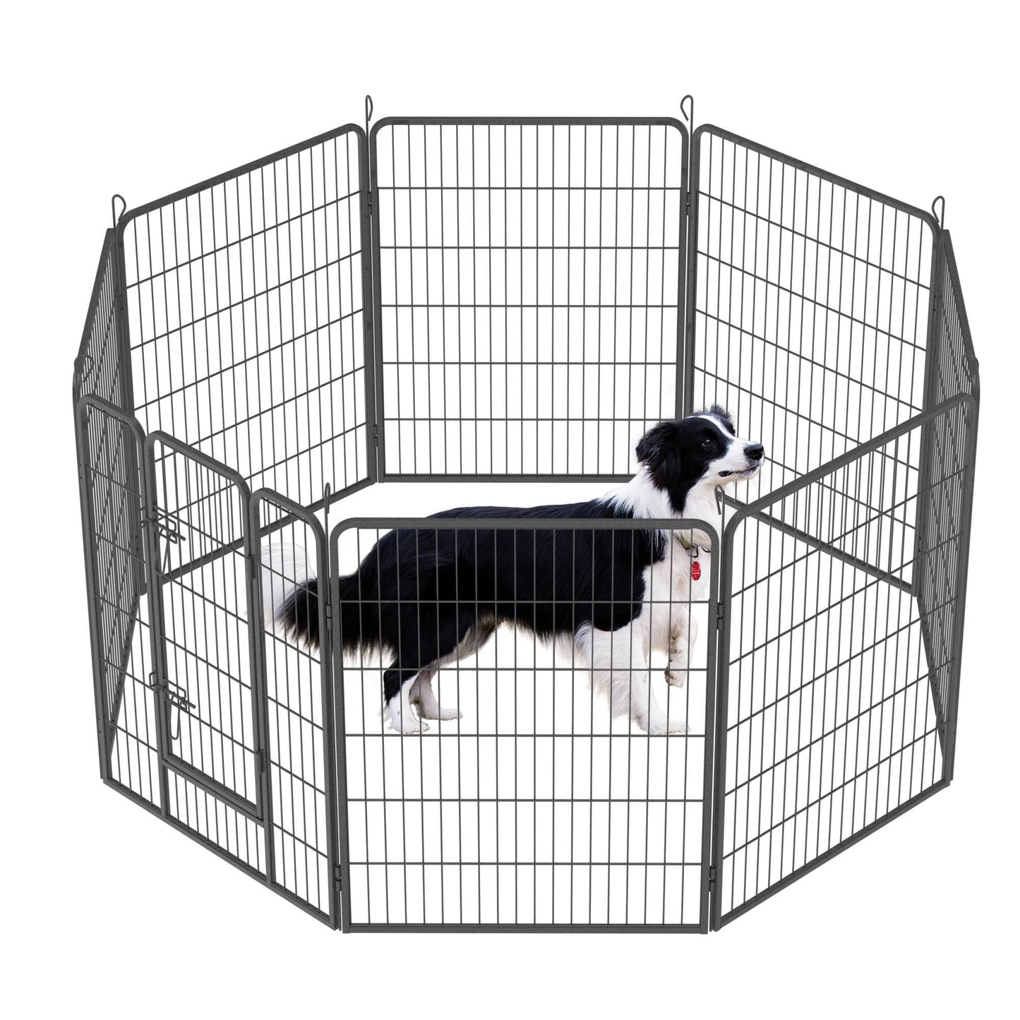 Hundeställe Outdoor-Hundezaun Hundelaufstall für große Hunde Hundehütte Haustierlaufstall