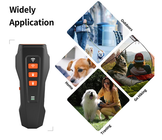 Ultrasonic Bark Stopper: Portable Rechargeable Anti-Barking Device with Frequency Modulation and LED Flashing Light - Alles für deine Haustiere