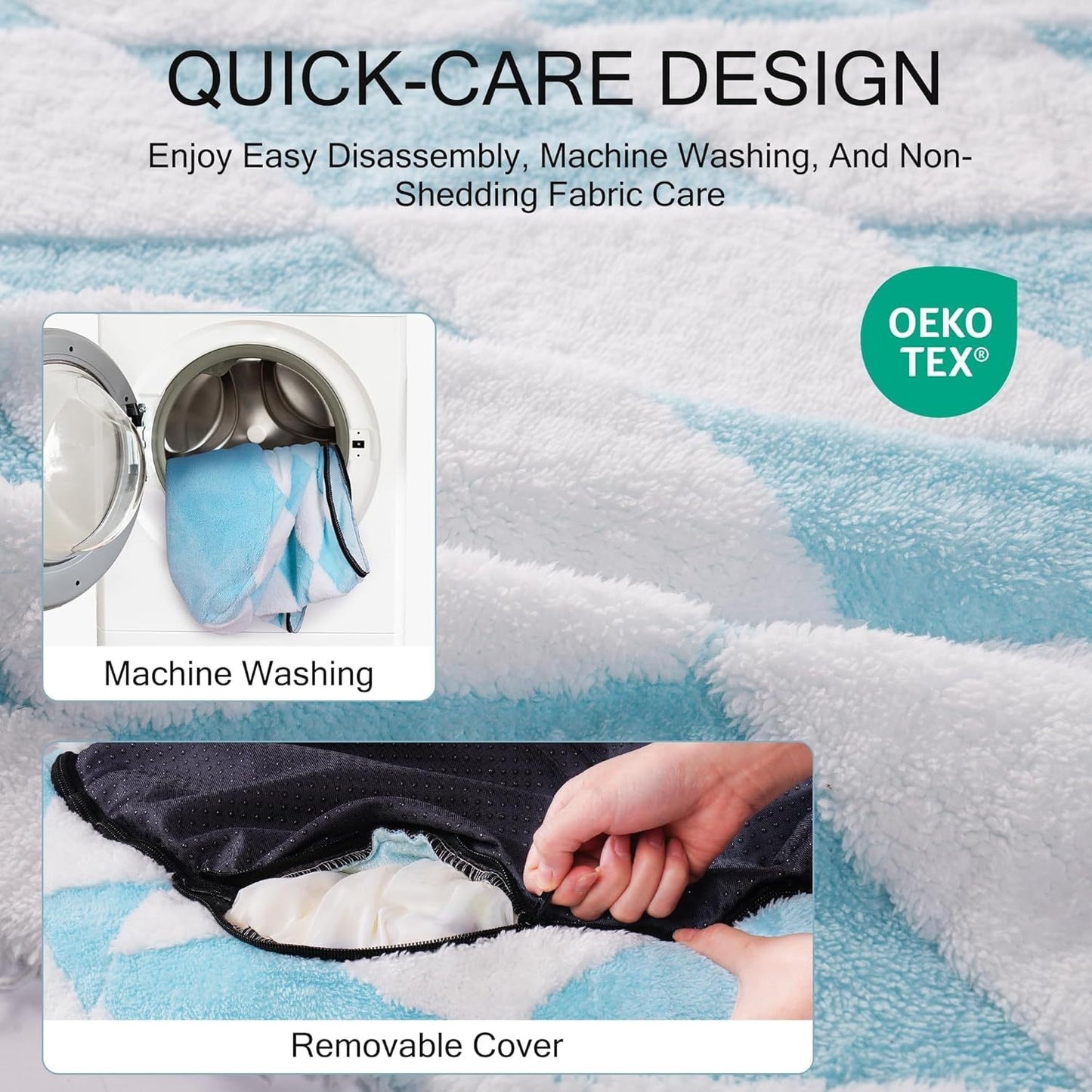 MEWOOFUN Donut Cat Bed For Indoor Cats - Round Washable Plush Pet Bed With Jacquard Shaggy Fabric & Non-Slip Bottom, Calming Small Dog Bed For Puppy & Kitten, 23 Inch Blue Check - Alles für deine Haustiere