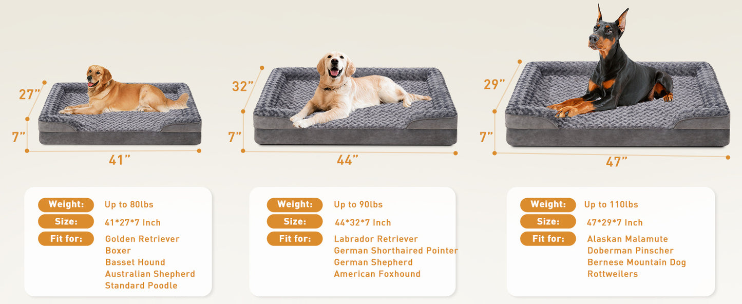 Luxus Hundebett Orthopädisch - Waschbar & Bissfest Sofa-Design