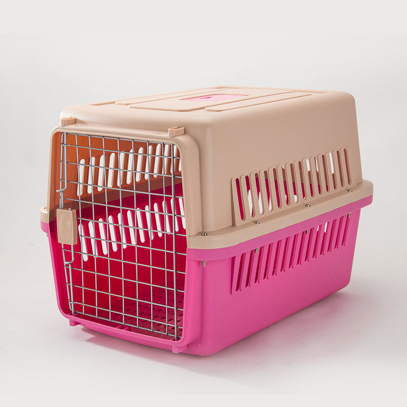 Pet Aviation Box Dog Large Car Dog Cage Checked Small, Medium and Large Dog and Cat Cage Portable Out - Alles für deine Haustiere