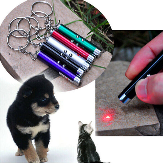 Mini Aluminum Alloy Laser Cat Wand White LED Lighting Infrared Small Flashlight Pet Products Laser Pen - Alles für deine Haustiere