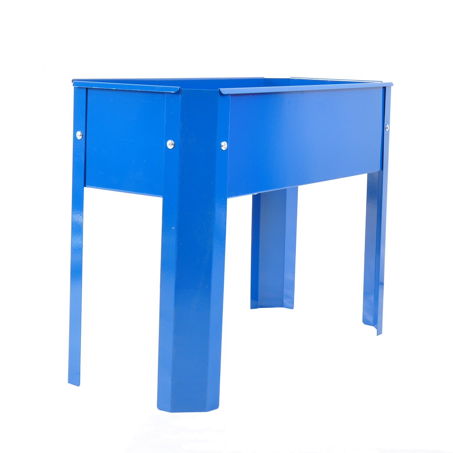 Erhöhtes Gartenbeet, erhöhter Blumentopfkasten aus Metall für den Außenbereich, geeignet für Hinterhof und Terrasse, große Blumentöpfe (Blau * 2)