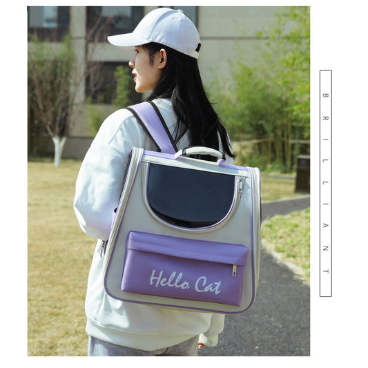 Portable Cat Carrier Bags Outdoor Windproof Travel Backpack Small Dogs Cat Sunscreen Transport Carrying Bag - Alles für deine Haustiere