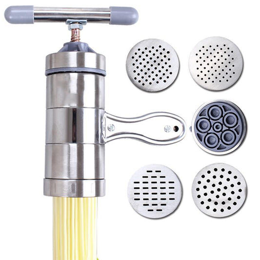 Manual Noodle Maker Press Pasta Machine Crank Cutter Fruits Juicer Cookware With 5 Pressing Moulds Making Spaghetti Kitchenware - Alles für deine Haustiere