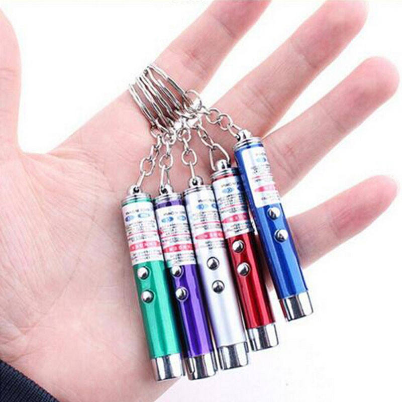 Mini Aluminum Alloy Laser Cat Wand White LED Lighting Infrared Small Flashlight Pet Products Laser Pen - Alles für deine Haustiere