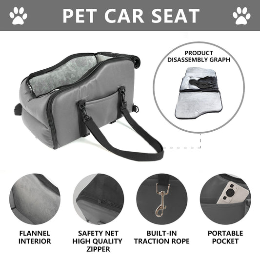 Portable pet bed for outings car travel safety seat center console car cushion car dog bed small dog ride artifact - Alles für deine Haustiere