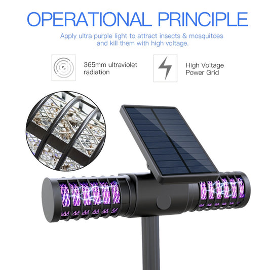 Solar-Mückenlampe Outdoor Wasserdicht - LED für Garten & Camping - Alles für deine Haustiere