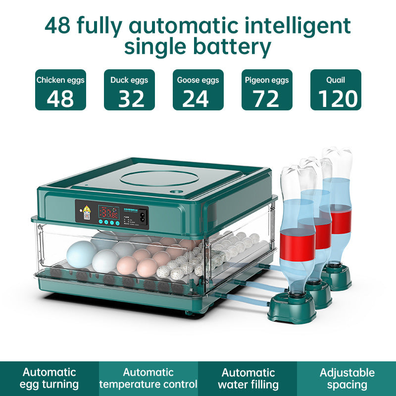 Brutkasten für 9–48 Eier: Automatisches Wenden der Eier und Überwachung der Luftfeuchtigkeit. Enten-Brutkasten mit automatischem Wasserionen-Wasserbett