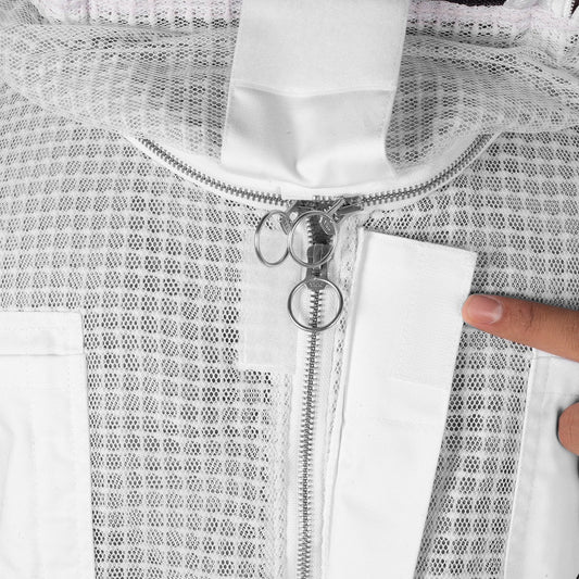 Beekeeping Starter Kit With Premium Beehive, Beekeeping Tools, OZ Bee Premium 3 Layer Mesh Ventilated Round Head Suit Protective Gear-1