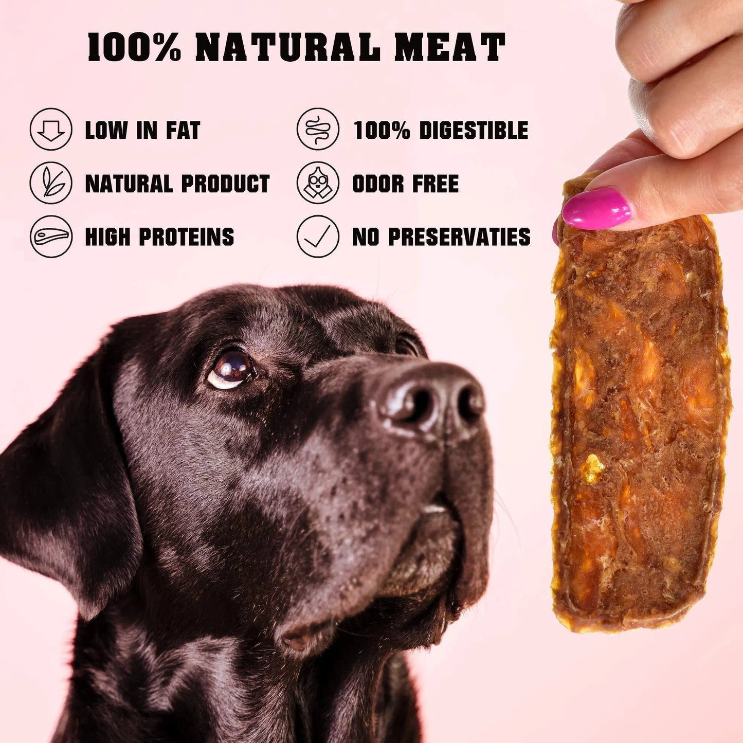 Hundeleckerlis mit Hühnchen-Jerky, 1,5 Pfund, Haustiersnacks in Lebensmittelqualität, getreidefreies Bio-Fleisch, ganz natürlich, proteinreich, getrocknete Streifen, die besten Kausnacks für das Training kleiner und großer Hunde