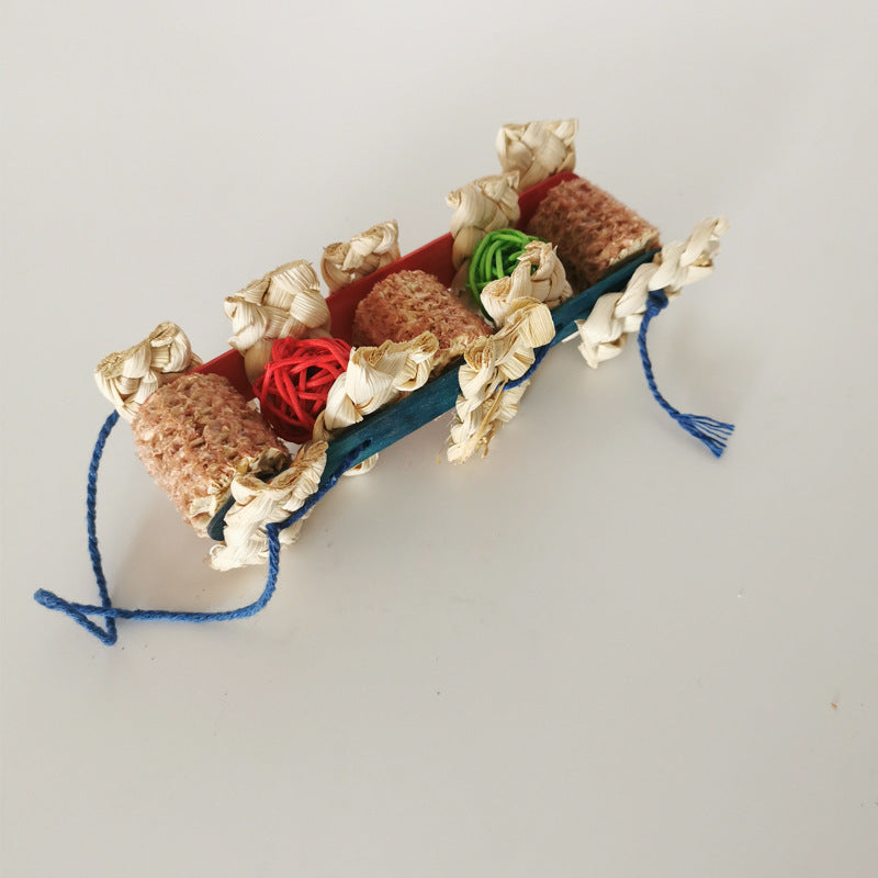 Creative Parrot Corn Cob Bite String Wooden Bite Toy