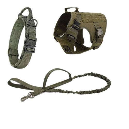 Outdoor-Taktik Hundeset 3-teilig - Gurt, Halsband & Leine