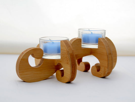 K.O.T. Tea Light Holder in bamboo - Alles für deine Haustiere