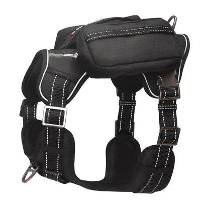 PETMARVEL Hochleistungs-Taktik-Hundegeschirr mit Rucksack, No-Pull-Frontclip und Metallschnallen