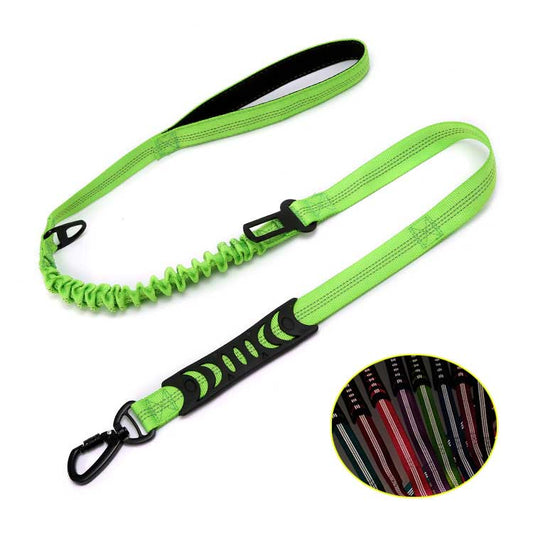 Explosion Proof Outdoor Dog Traction Rope Medium Size Dog Walking Rope Elastic Reflective Car Dual Purpose Traction Rope