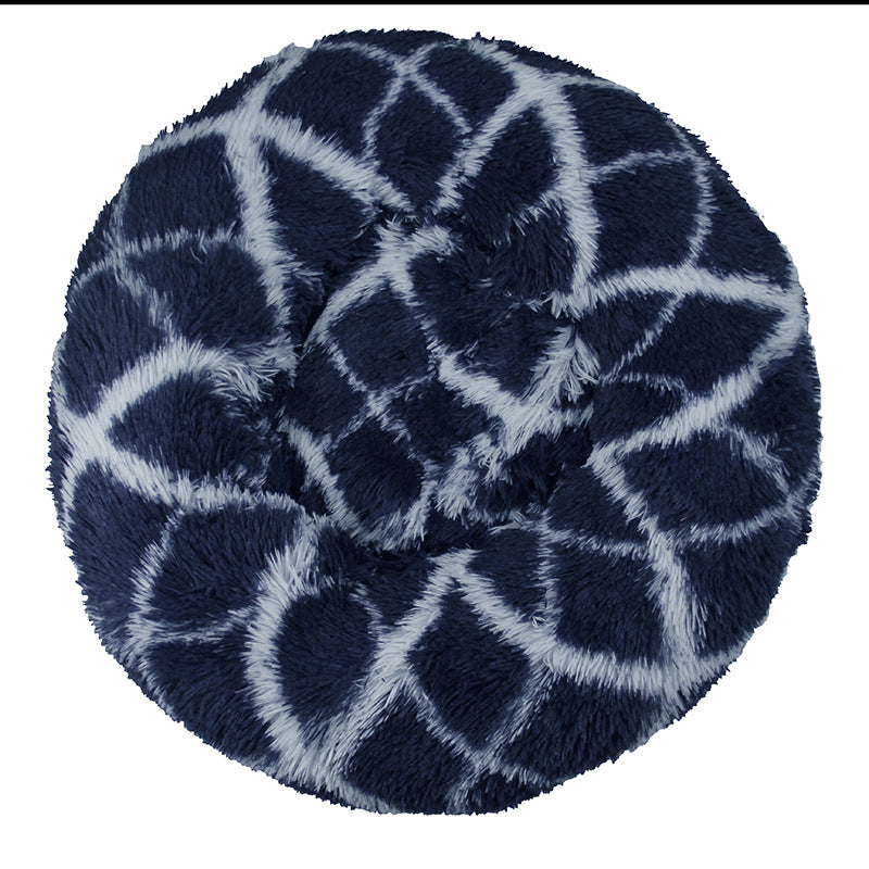 Dog Kennel Cat Kennel Plush Round Gradual Change Pet Kennel Dog Bed Winter Mat Gradual Change Pet Mattress Pet Supplies