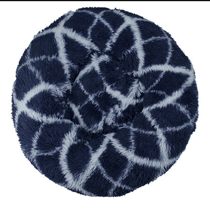 Dog Kennel Cat Kennel Plush Round Gradual Change Pet Kennel Dog Bed Winter Mat Gradual Change Pet Mattress Pet Supplies