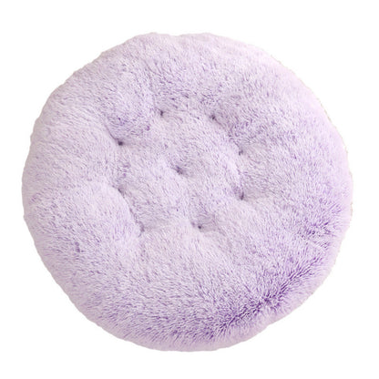 Round Pet Mat Dog Bed Plush Warm Sleep Dog Bed Cathouse Doghouse
