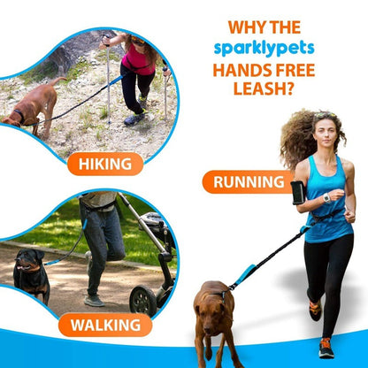 Dual Elastic Reflective Running Traction Rope Portable Retractable Dog Rope Dog Chain Traction Rope Pet Supplies