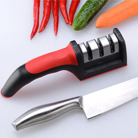 New Three-Stage Sharpener Manual Fast Diamond Sharpener Artifact Household Kitchen Wear-Resistant Multi-Functional Sharpening Stone