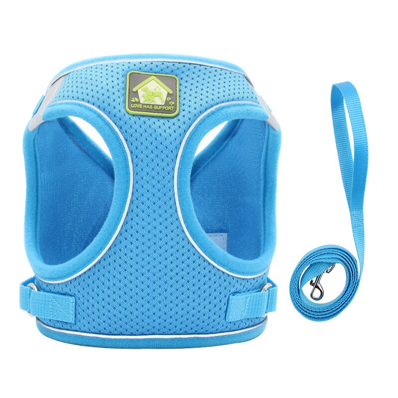 Reflective Cat Harness Leash Set Adjustable Harness Leashes Vest For Puppy Cats Walking Breathable Mesh Chest Strap Pet Product