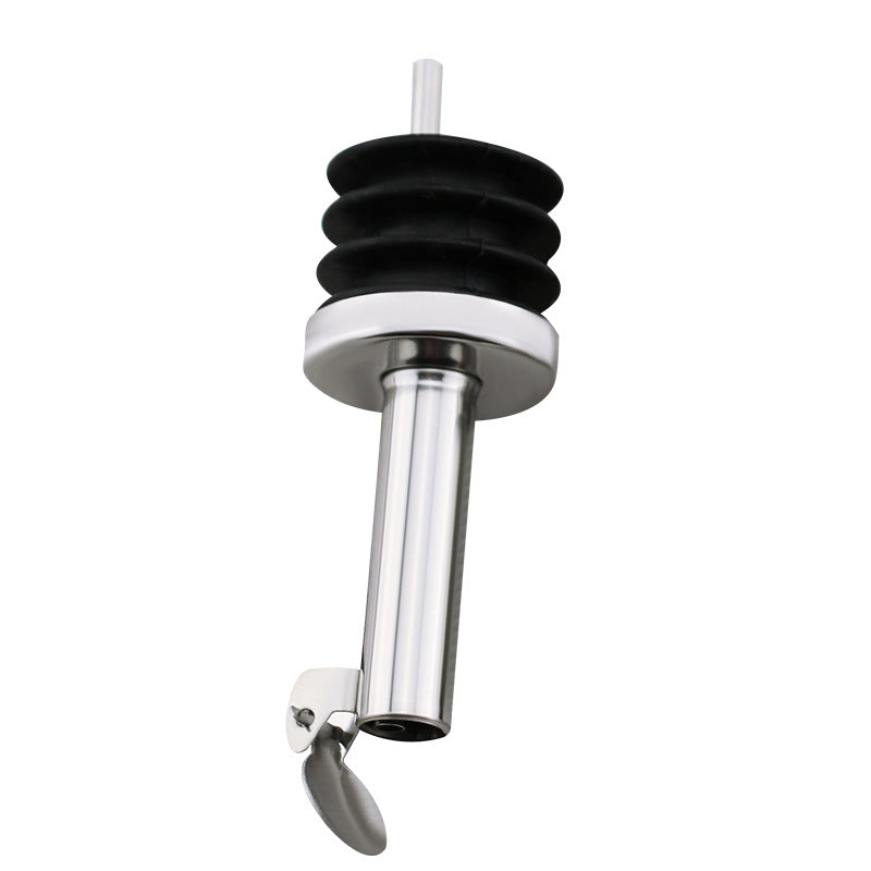 Stainless Steel Oil Bottle Stopper Pour Oil Stopper Silicone With Cap 2.4cm Stainless Steel Wine Olive Oil Pourer Dispenser