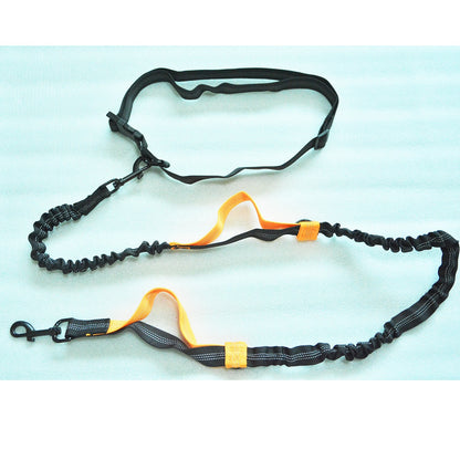 Dual Elastic Reflective Running Traction Rope Portable Retractable Dog Rope Dog Chain Traction Rope Pet Supplies
