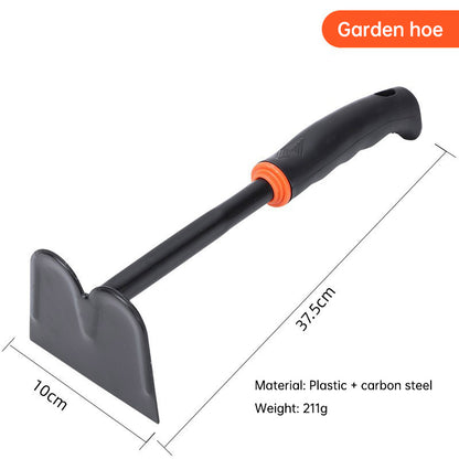 Garden Tools Black Plastic Handle Spray Plastic Two-headed Dual-use Hoe Five-tooth Rake Shovel Outdoor Flower Shovel