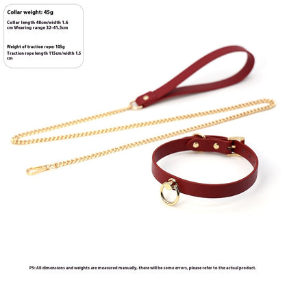 Leather Genuine Cowhide Neck Binding Collar