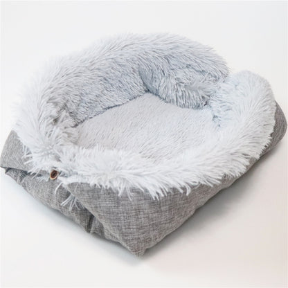 Dual-purpose Convertible Folding Plush Pet Mat