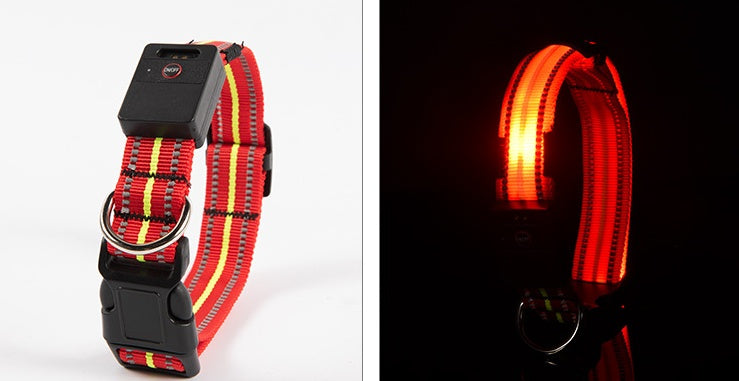 Wasserdichtes Haustierhalsband mit magnetischer Aufladung aus Glasfaser