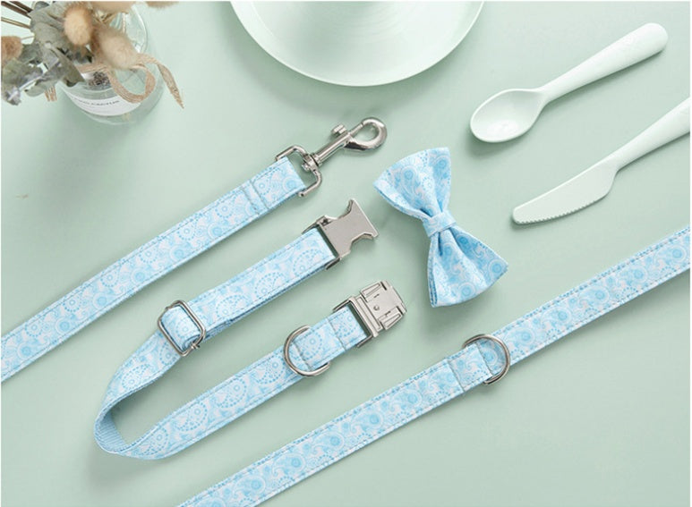Paisley Haustier Halsband Leine Set Hundehalsband Leine Schleife
