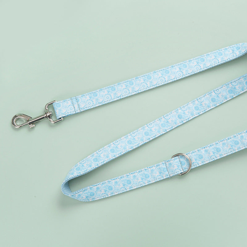 Paisley Haustier Halsband Leine Set Hundehalsband Leine Schleife