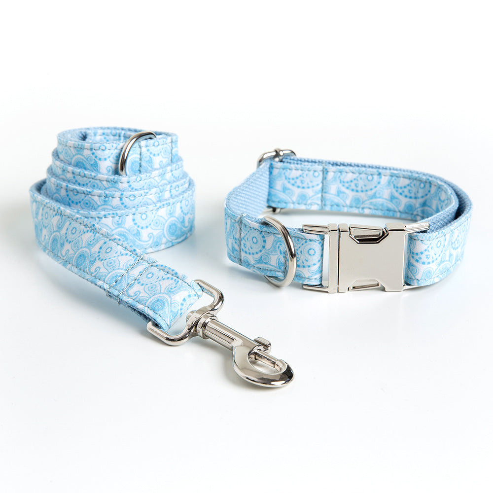 Paisley Haustier Halsband Leine Set Hundehalsband Leine Schleife